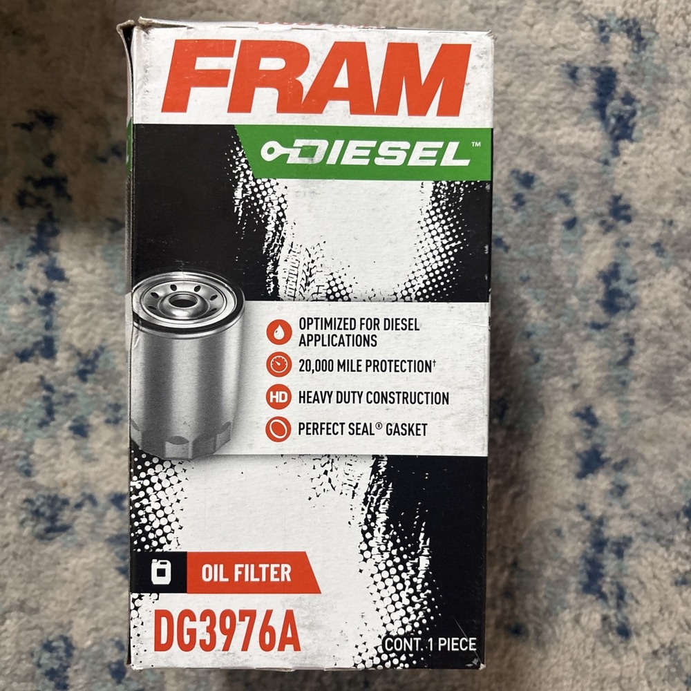 Fram Diesel DG3976A Replacement Easy Spin-on  Oil Filter  USA Made  New